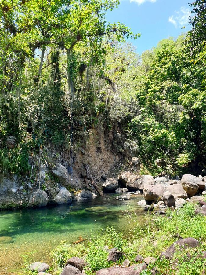 Gîte 4 étoiles, la Vieille Sucrerie St Claude Guadeloupe, Jacuzzi Spa privatif, vue exceptionnelle sur la mer des Caraïbes Basse-Terre Esterno foto